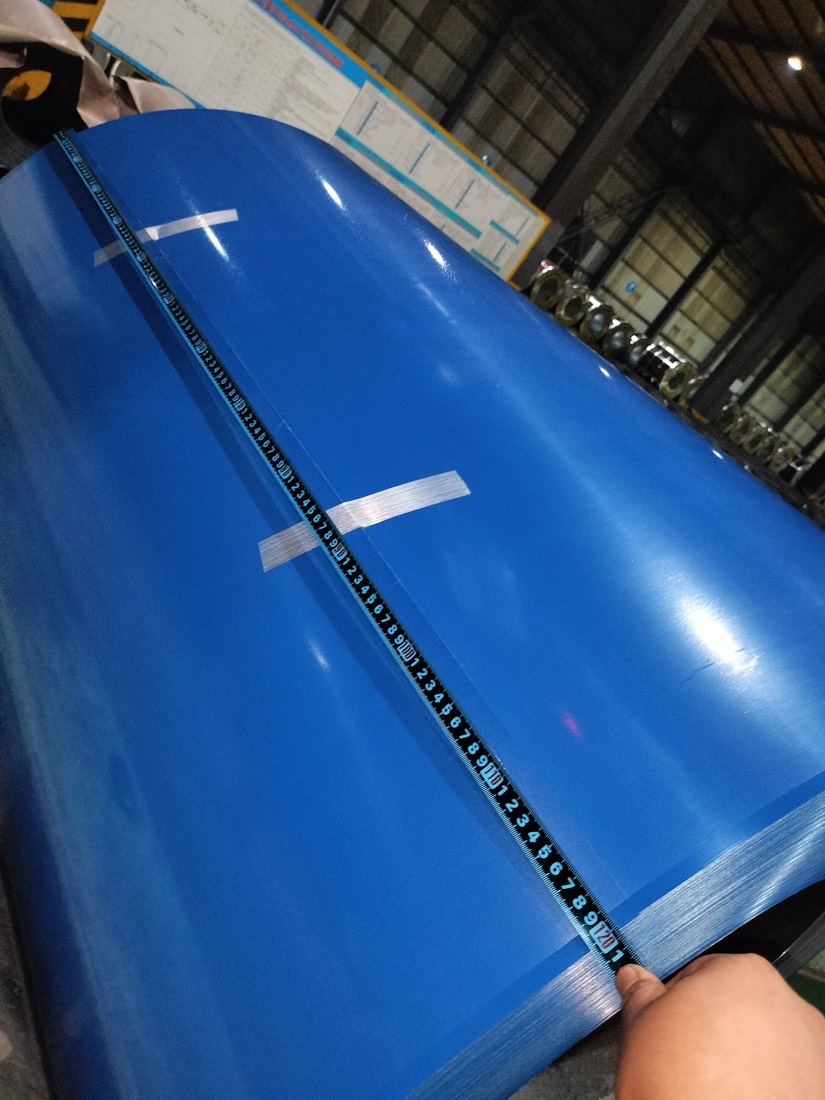 Blue pre-painted coil